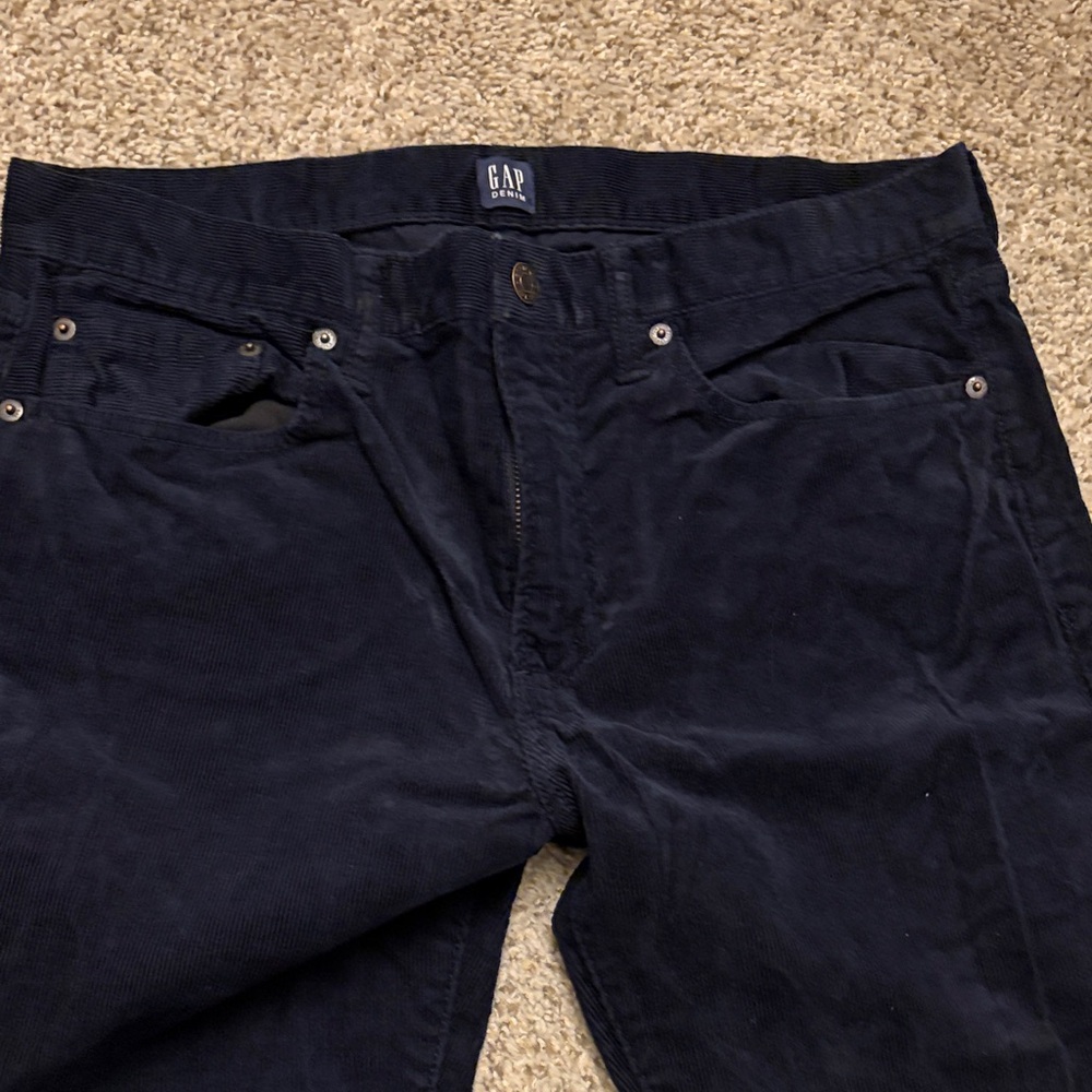 GAP Men's Dark Blue Corduroy Pants